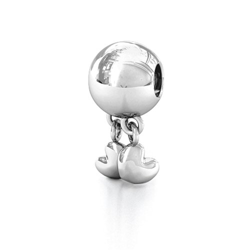 Double Cut Out Floating Hearts Bracelet Charm – Sterling Silver