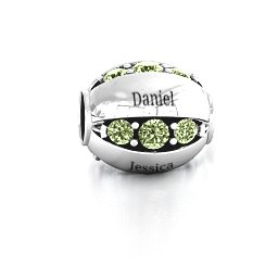 Imperial Deluxe Bracelet Charm in 925 Sterling Silver with Peridot