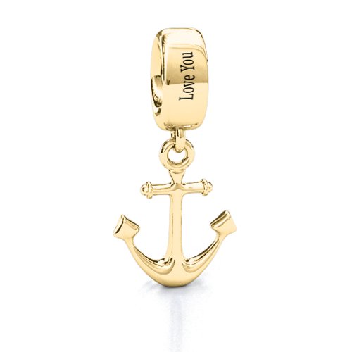 Anchor Bracelet Charm – 9kt Yellow Gold