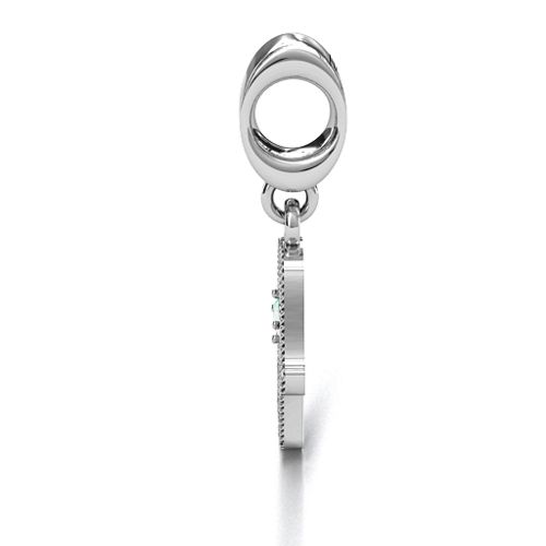 Protection Hamsa Bracelet Charm – Sterling Silver with Opal