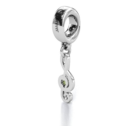 Dance With Me Bracelet Charm – Sterling Silver with Peridot