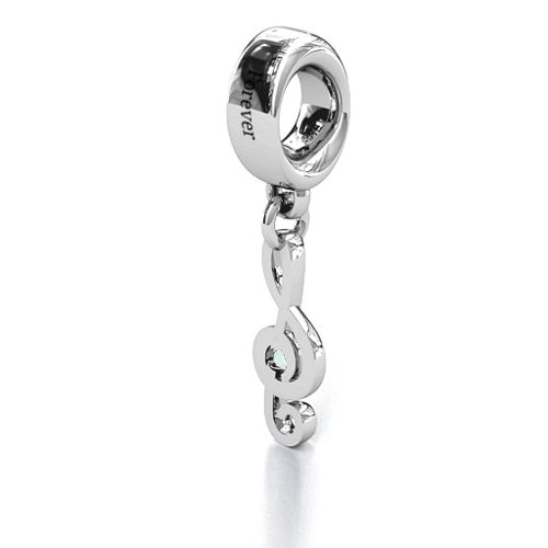 Dance With Me Bracelet Charm – Sterling Silver with Opal