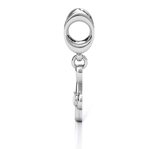 Dance With Me Bracelet Charm – Sterling Silver with Opal