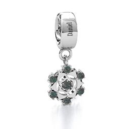 Seven Chakras Bracelet Charm in 925 Sterling Silver