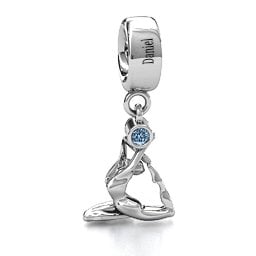 One Legged King Pigeon Yoga Bracelet Charm