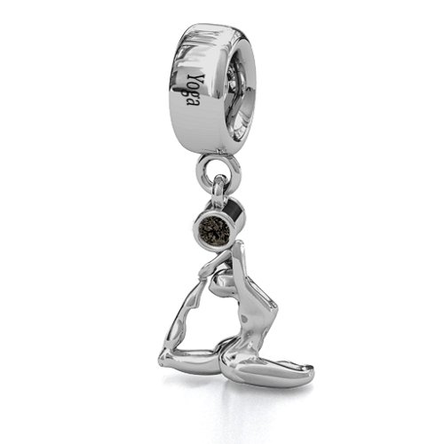 One Legged King Pigeon Yoga Bracelet Charm