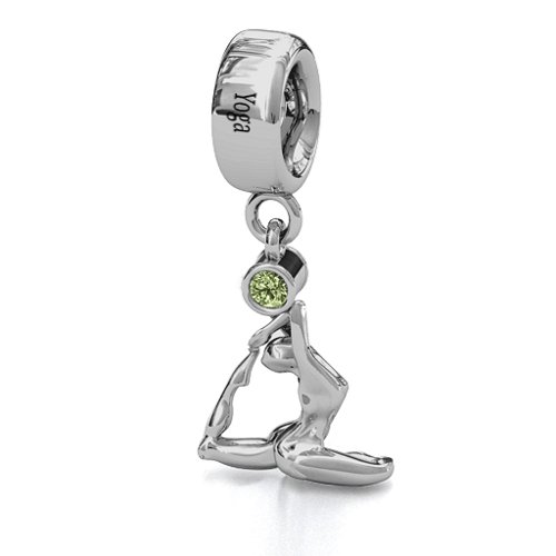 One Legged King Pigeon Yoga Bracelet Charm