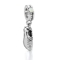 Running Free Bracelet Charm in 925 Sterling Silver with Opal