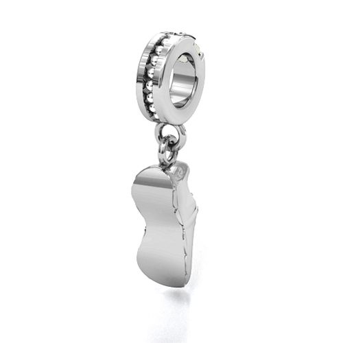 Running Free Bracelet Charm – Sterling Silver with Opal