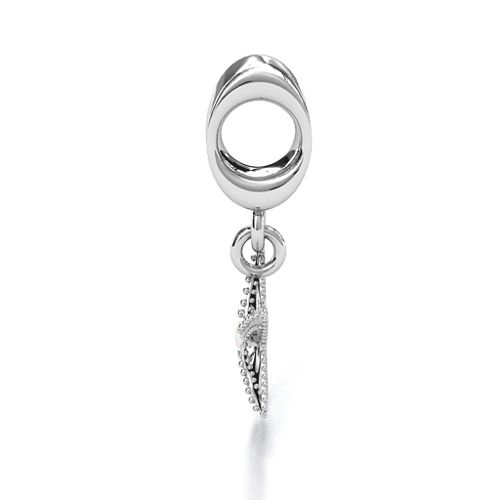 Starfish Bracelet Charm – Sterling Silver with Opal