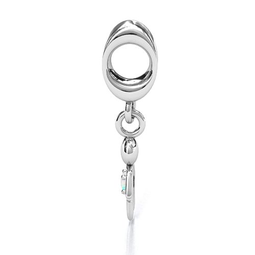 My Man Bracelet Charm – Sterling Silver with Opal