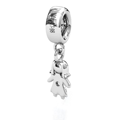 Perfect Woman Bracelet Charm – Sterling Silver with Opal