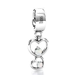 Double Heart Nest Bracelet Charm