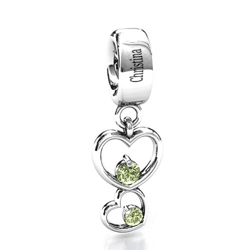 Double Heart Nest Bracelet Charm