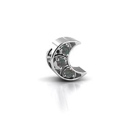 To the Moon and Back Bracelet Charm in 925 Sterling Silver
