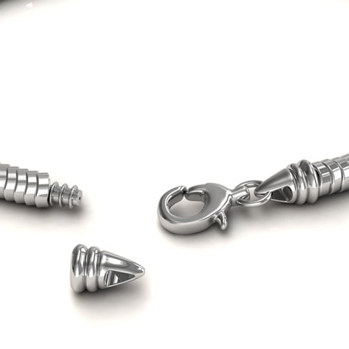7.5" Silver Snake Bracelet