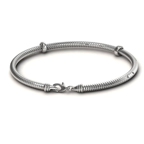 7.5" Silver Snake Bracelet – Sterling Silver