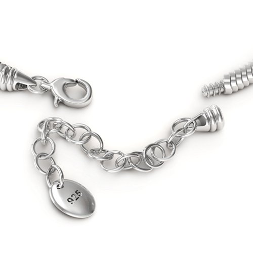 7.5" Silver Snake Bracelet with 1.5" Extender – Sterling Silver