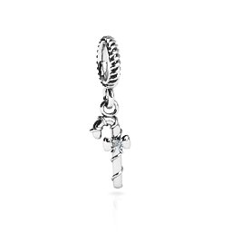 Candy Cane Bracelet Charm in 925 Sterling Silver