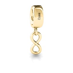 Classic Infinity Bracelet Charm in 9K Solid Yellow Gold
