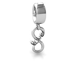 Love Dangling Infinity Bracelet Charm – 9kt Yellow Gold