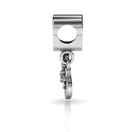 Music Lovers Bracelet Charm – Sterling Silver with Alexandrite