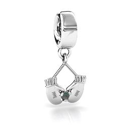 Smitten for Mittens Bracelet Charm in 925 Sterling Silver with Alexandrite