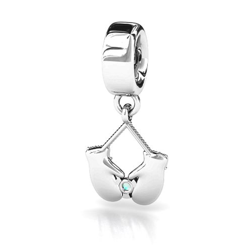 Smitten for Mittens Bracelet Charm – Sterling Silver with Opal