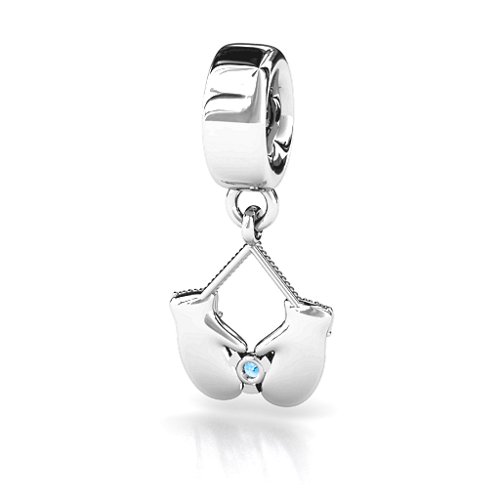 Smitten for Mittens Bracelet Charm – Sterling Silver with Blue Topaz
