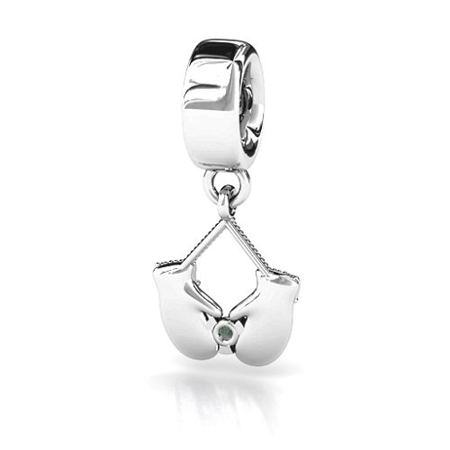 Smitten for Mittens Bracelet Charm – Sterling Silver with Alexandrite