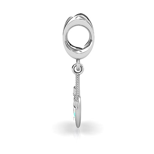 Smitten for Mittens Bracelet Charm – Sterling Silver with Opal