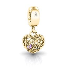 A Mother's Love Caged Bracelet Charm
