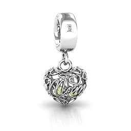 A Mother's Love Caged Bracelet Charm