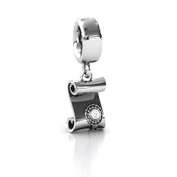 Proud Graduate Bracelet Charm in 925 Sterling Silver