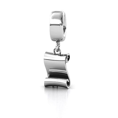 Proud Graduate Bracelet Charm – Sterling Silver with Alexandrite