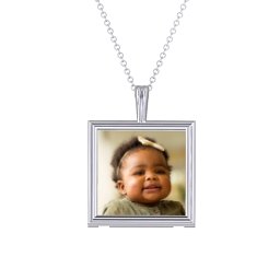 Classic Square Photo Frame Necklace