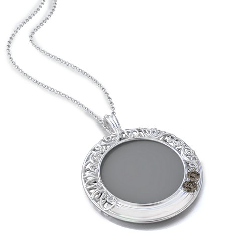 Round Engravable Filligree Photo Frame Necklace