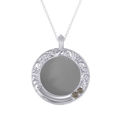 Round Engravable Filligree Photo Frame Necklace