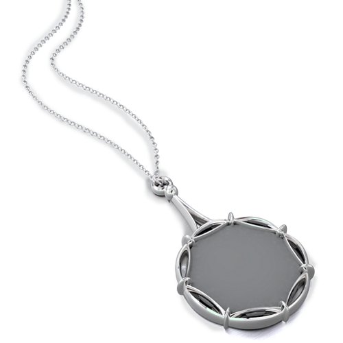 Modern Decorative Round Photo Frame Necklace