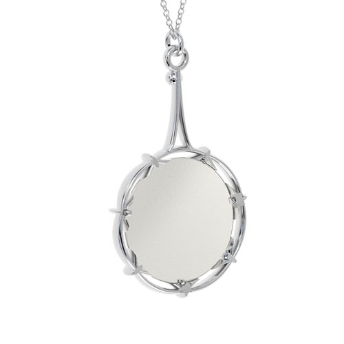 Modern Decorative Round Photo Frame Necklace