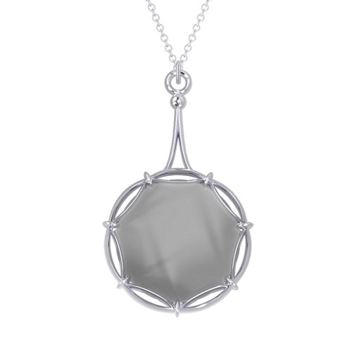 Modern Decorative Round Photo Frame Necklace