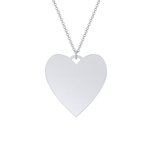 Engravable Photo Heart Necklace