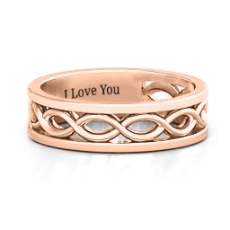 Women's Diadem Infinity Ring in 9K Solid Rose Gold