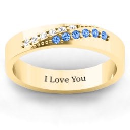 Women's Ridge Accent Diagonal Peak Ring