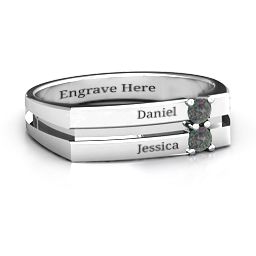 Women's Crevice Grooved Ring