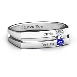 Women's Crevice Grooved Ring