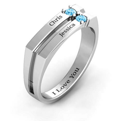 Women's Crevice Grooved Ring