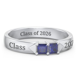 Timeless Romance Ring in 925 Sterling Silver with Blue Sapphire