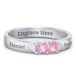 Timeless Romance Ring in 925 Sterling Silver with Pink Tourmaline