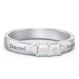 Timeless Romance Ring in 925 Sterling Silver with Opal
